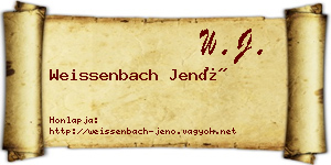 Weissenbach Jenő névjegykártya