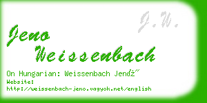 jeno weissenbach business card